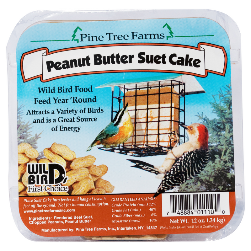 Pine Tree Farms Peanut Butter Suet Cake 340g