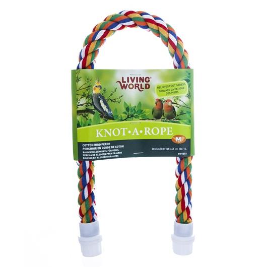 Living World Knot-A-Rope Coloured Cotton Perch 26in