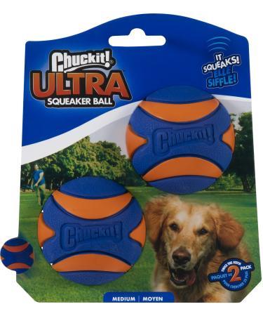 Chuckit Ultra Ball w/Squeaker - Medium 2pk