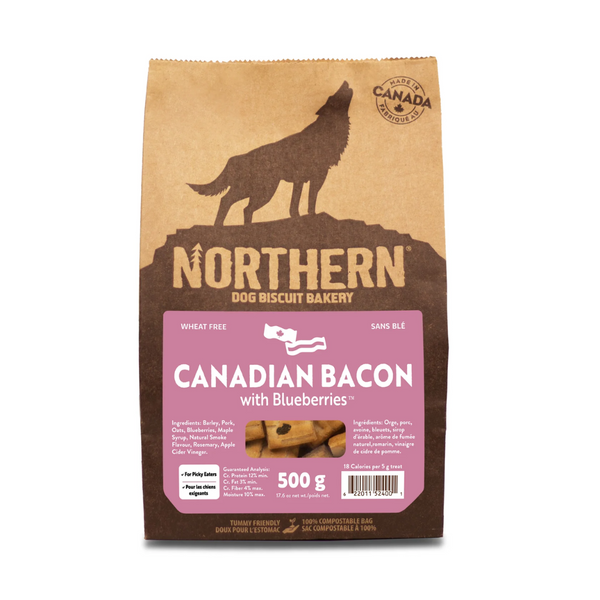 Northern Biscuit Canadian Bacon with Blueberries Dog Treats 500g