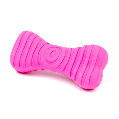 Bud'Z Latex Squeaker Bone Pink 4.3in