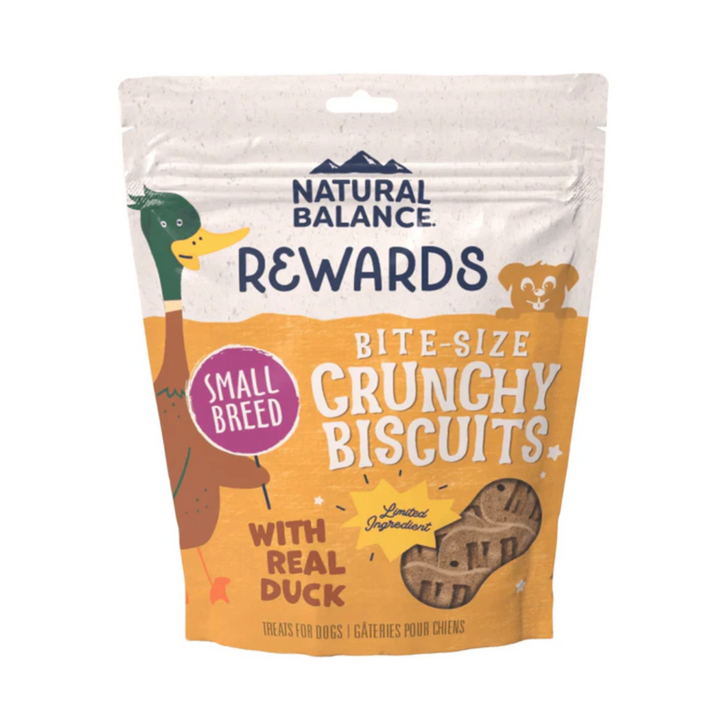 Natural Balance Rewards Bite-Size Crunchy Biscuits with Real Duck - Small Breed 8oz