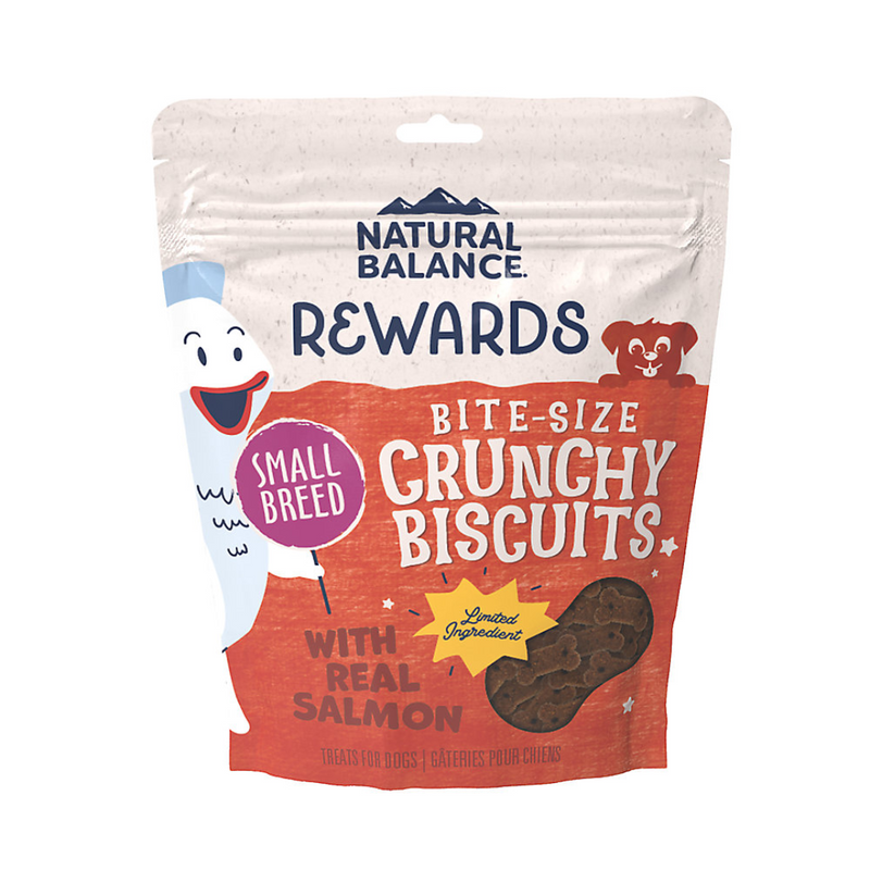 Natural Balance Rewards Bite-Size Crunchy Biscuits with Real Salmon - Small Breed 8oz