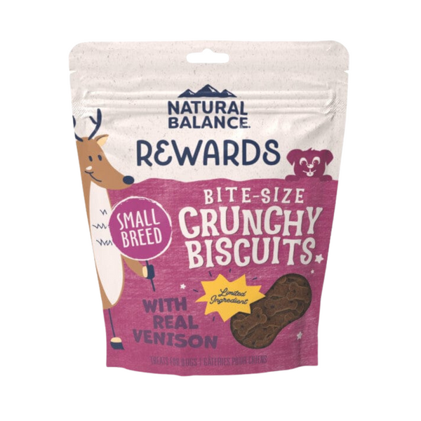 Natural Balance Rewards Bite-Size Crunchy Biscuits with Real Venison - Small Breed 8oz