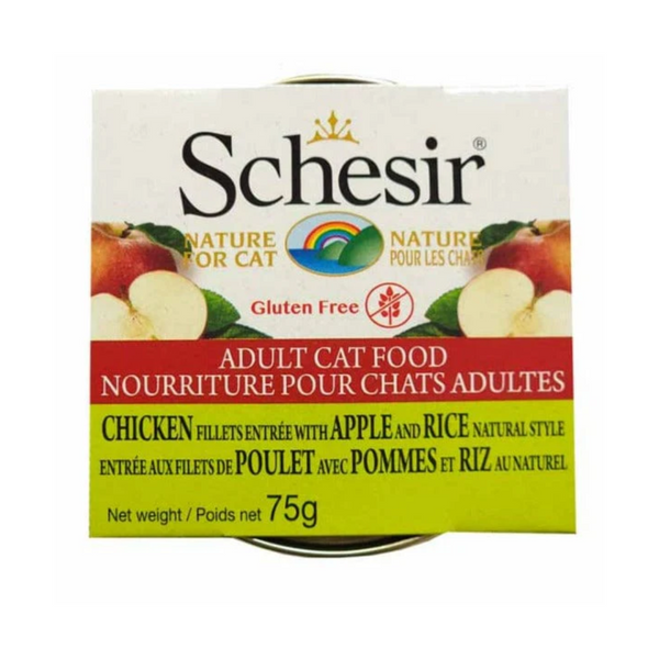 Schesir Chicken Fillets Entrée with Apple and Rice Cat Food 75g