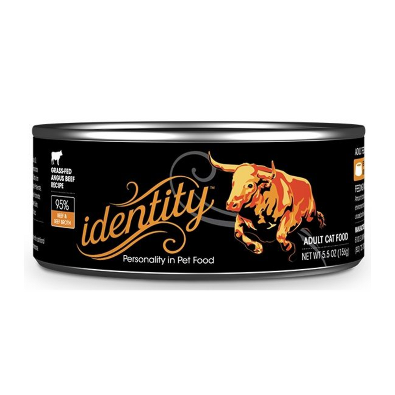 Identity 95% Free-Range Angus Beef & Beef Broth Cat Food 156g