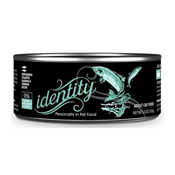 Identity 95% Sustainable Atlantic Salmon, Salmon Broth & Herring Cat Food 156g