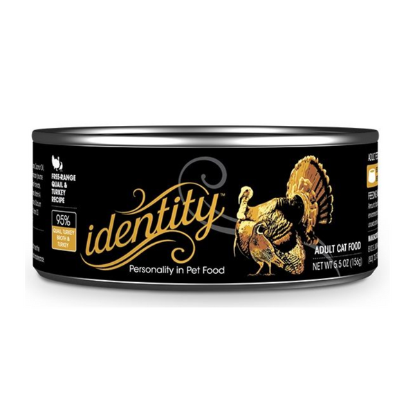 Identity 95% Free-Range Quail, Turkey Broth & Turkey Cat Food 156g