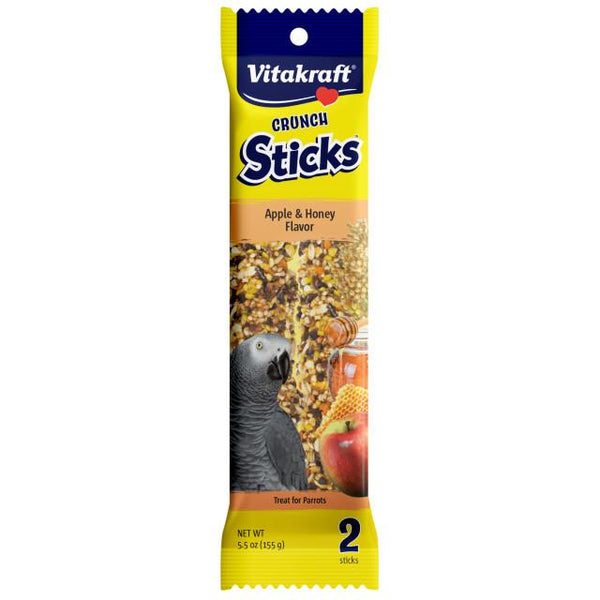 Vitakraft Crunch Stick Parrot Apple & Honey 2pk