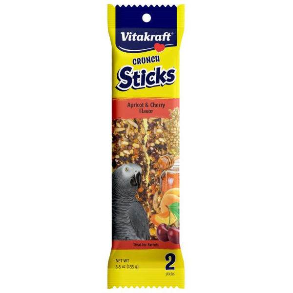 Vitakraft Crunch Stick Parrot Apricot & Cherry 2pk