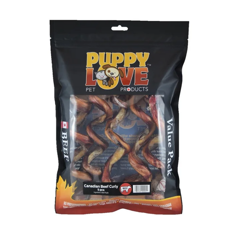 Puppy Love Canadian Beef Curly - 5 Pack