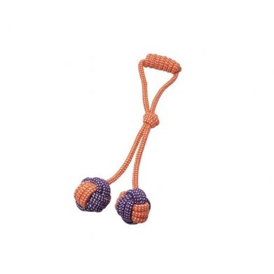 Bud'Z Double Monkey Fist Rope Orange/Mauve 15in