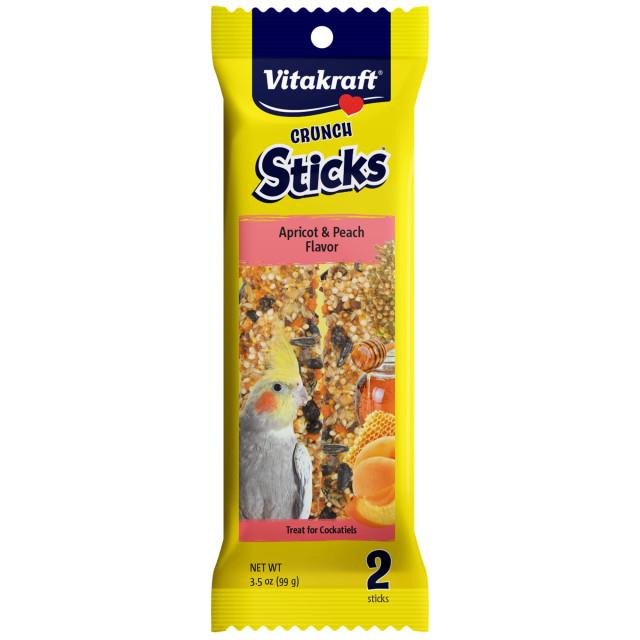 Vitakraft Crunch Stick Cockatiel Apricot/Peach 2pk