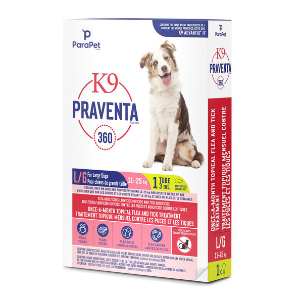 K9 Praventa 360 Flea & Tick Treatment - Large Dogs 11 kg to 25 kg