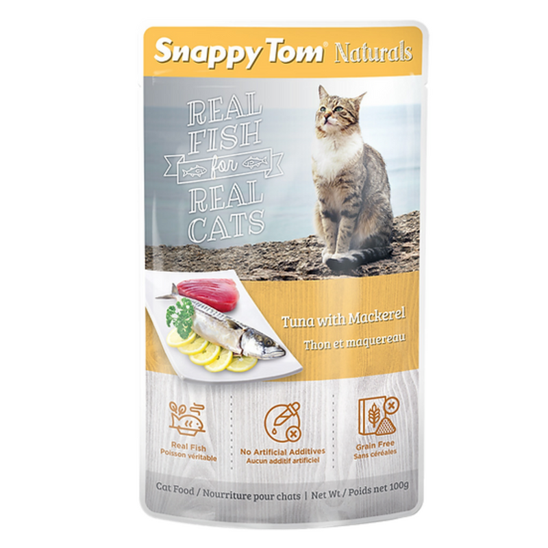 Snappy Tom Naturals Tuna with Mackerel Cat Food 100g