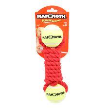 Mammoth Flossy Chew Twister Bone Medium 9in w/ Tennis Balls