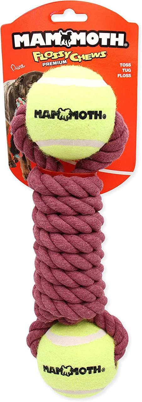 Mammoth Flossy Chew Twister Bone Large 12" w/ Tennis Balls