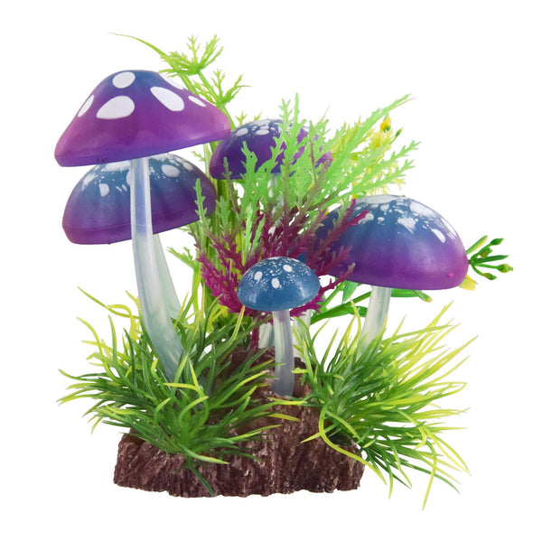 Underwater Treasures Artificial Plants - Shroom Bush - Purple