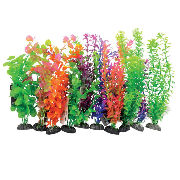Underwater Treasures Artificial Plants - Mixed Plants 10.75" 10pk