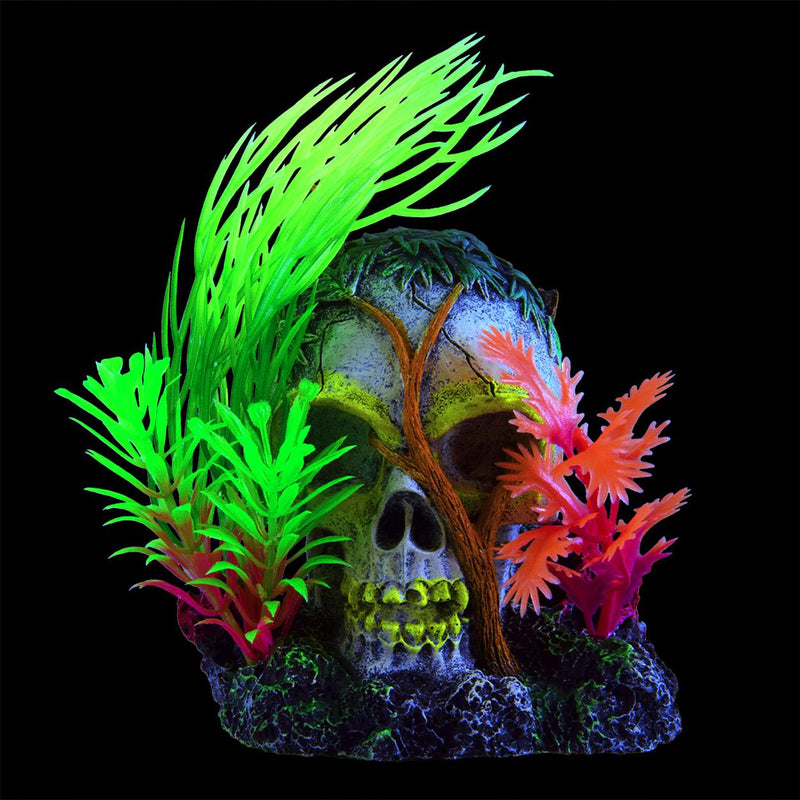 Underwater Treasures Glowing Vine Skull Ornament