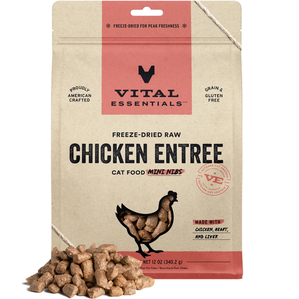 Vital Essentials Freeze-Dried Raw Chicken Mini Nibs Cat Food 340g