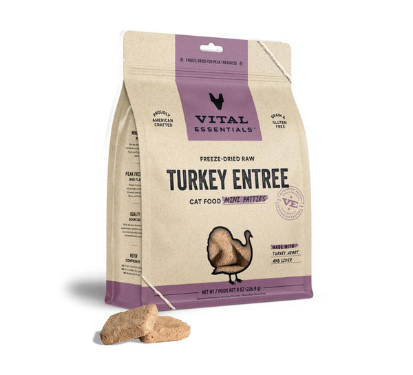 Vital Essentials Mini Patties for Cats - Turkey 226g