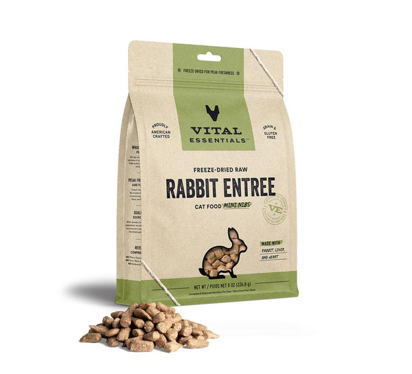 Vital Essentials Mini Nibs for Cats - Rabbit 340g