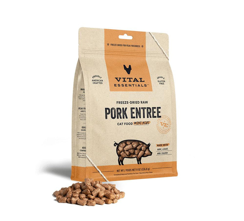 Vital Essentials Mini Nibs for Cats - Pork 340g