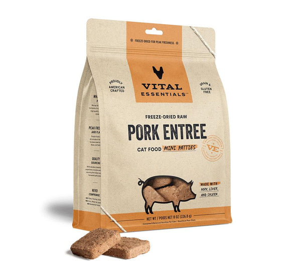 Vital Essentials Mini Patties for Cats - Pork 226g