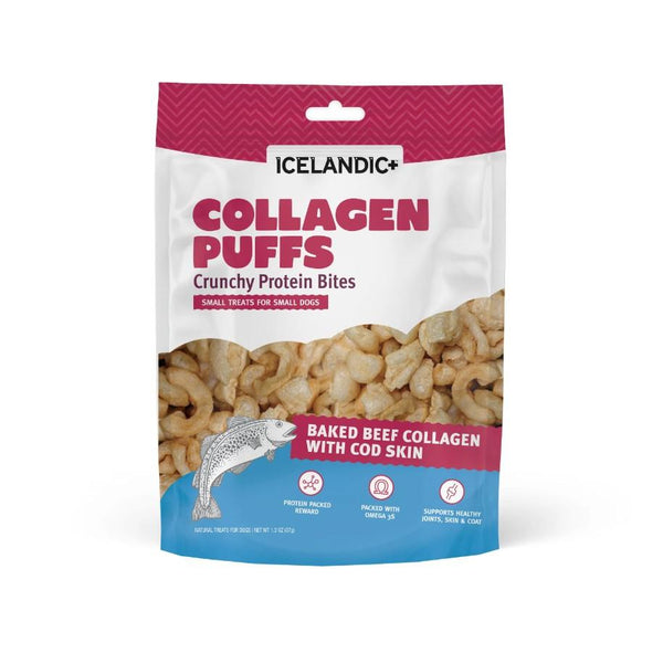 Icelandic Beef Collagen Puffs with Cod Skin Treats for Small Dogs 37g