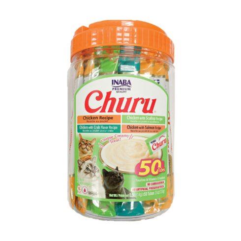 Inaba Churu Puree Chicken & Seafood Variety Pack 50ct