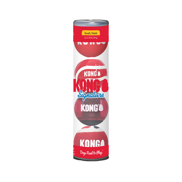 Kong Signature Ball 4-Pack - Small