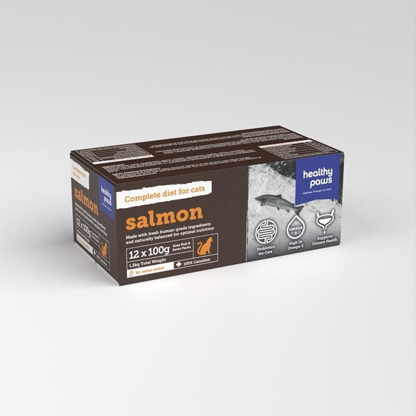 Healthy Paws Complete Salmon Dinner for Cats - 12 x 100g