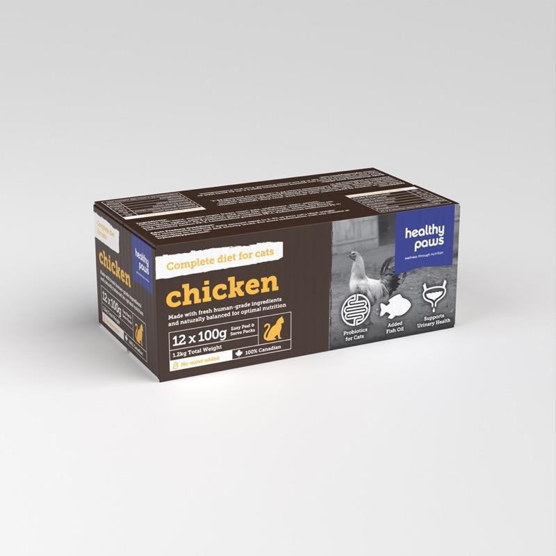 Healthy Paws Complete Chicken Dinner for Cats - 12 x 100g