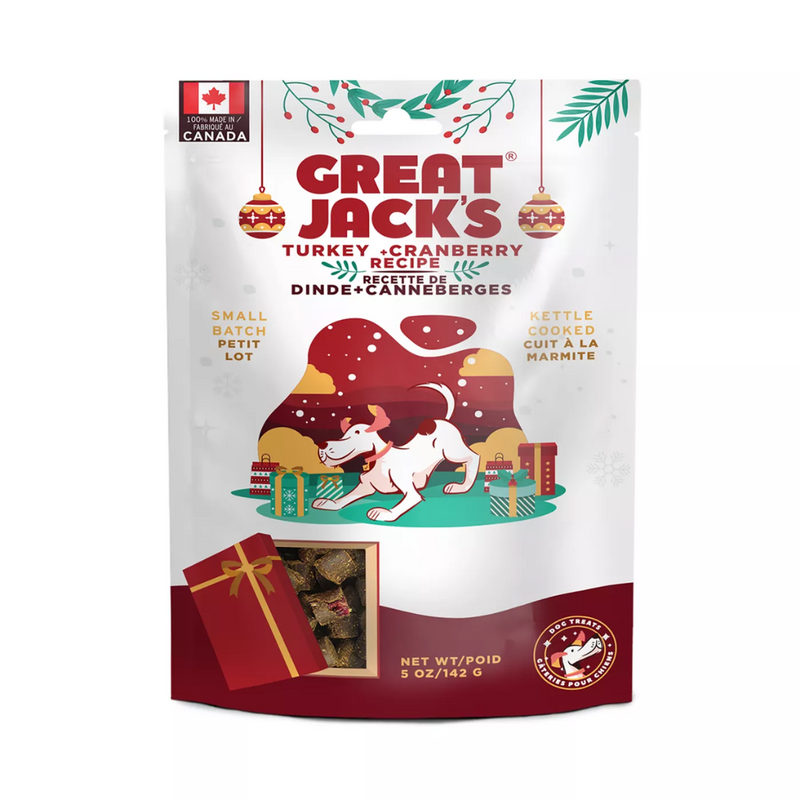 Great Jack's Holiday Dog Treats Turkey & Cranberry Recipe 142g