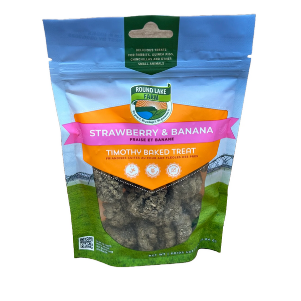 Round Lake Farm Strawberry & Banana Timothy Baked Treat 85g