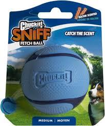 Chuckit Sniff Fetch Ball - Bacon