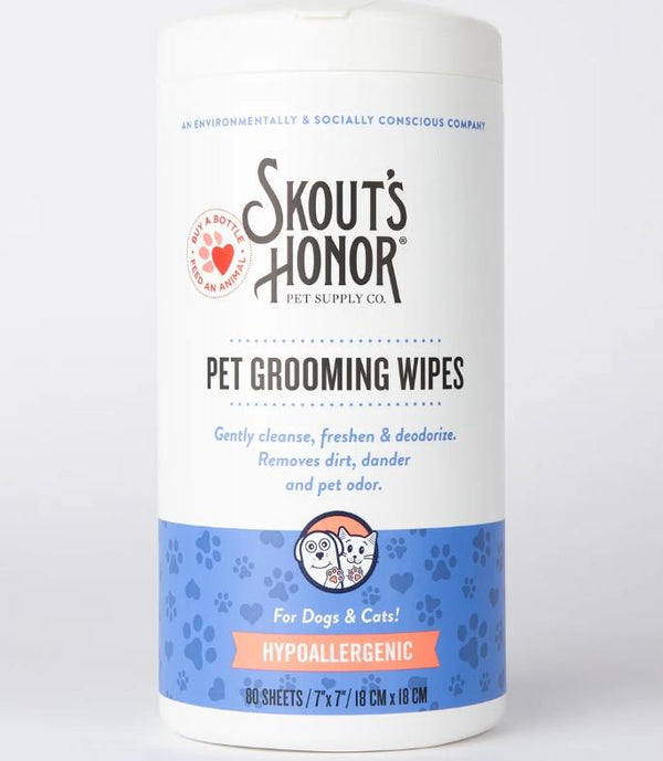 Skout's Honor Pet Grooming Wipes - 80 Pack