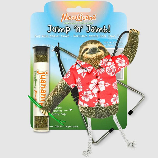 Meowijuana Jump 'n' Jamb Get Wild Sloth Catnip Toy