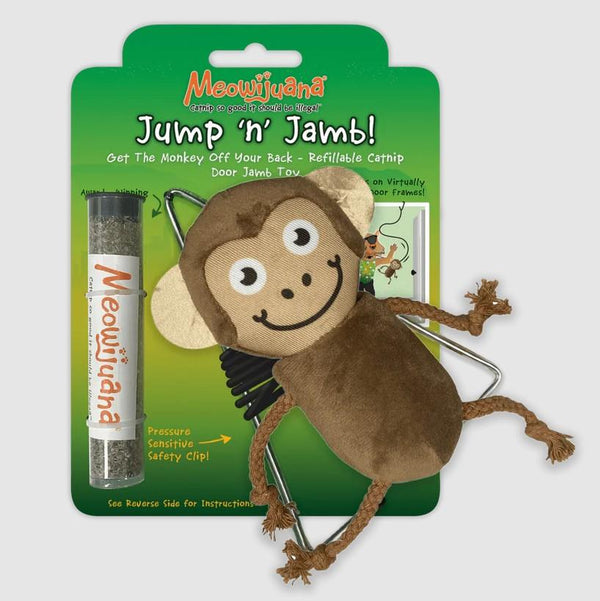 Meowijuana Jump-n-Jamb Funky Monkey Catnip Toy