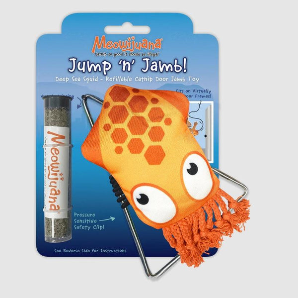 Meowijuana Jump-n-Jamb Deep Sea Squid Catnip Toy