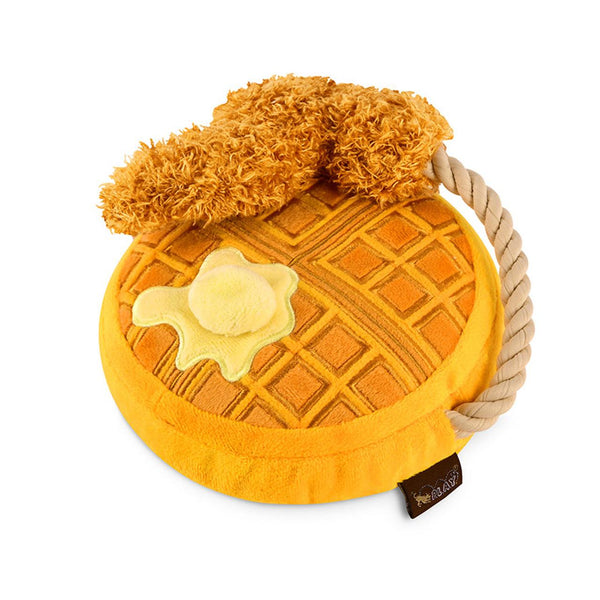 Play Barking Brunch Chicken & Waffles Dog Toy