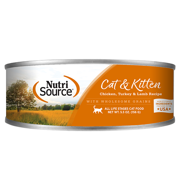 NutriSource Cat & Kitten Chicken-Turkey-Lamb Canned Cat Food 156g