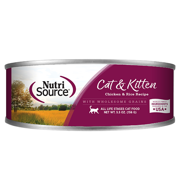 NutriSource Cat & Kitten Chicken & Rice Canned Cat Food 156g