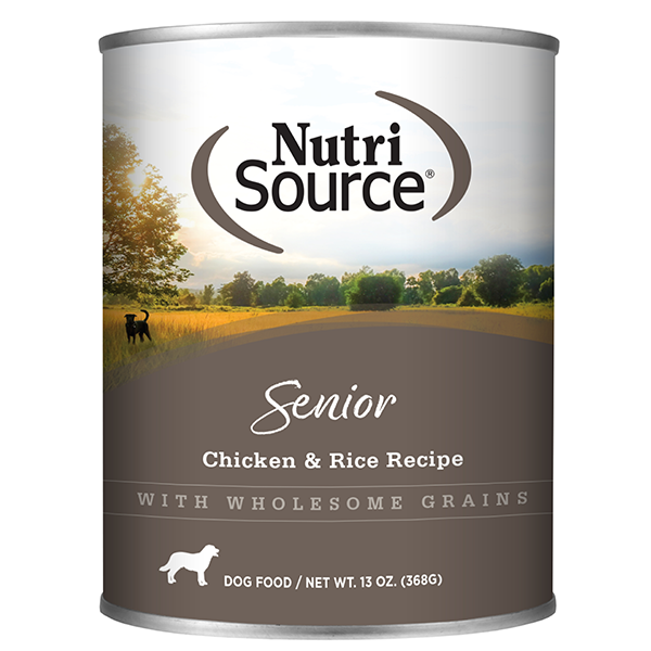 NutriSource Dog Chicken & Rice Senior Canned Dog Food 368g