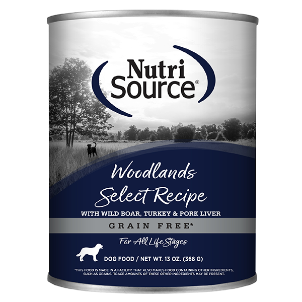 NutriSource Dog GF Woodland Select Canned Dog Food 368g