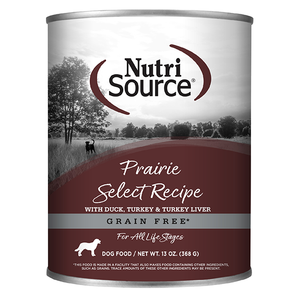 NutriSource Dog GF Prairie Select Canned Dog Food 368g