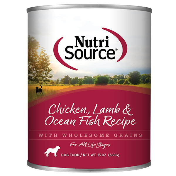 NutriSource Dog Chicken-Lamb-Fish Canned Dog Food 368g