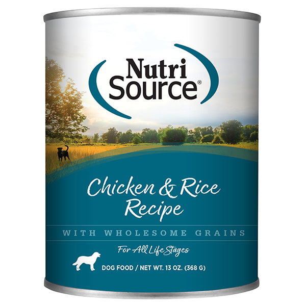 NutriSource Dog Chicken & Rice Canned Dog Food 368g