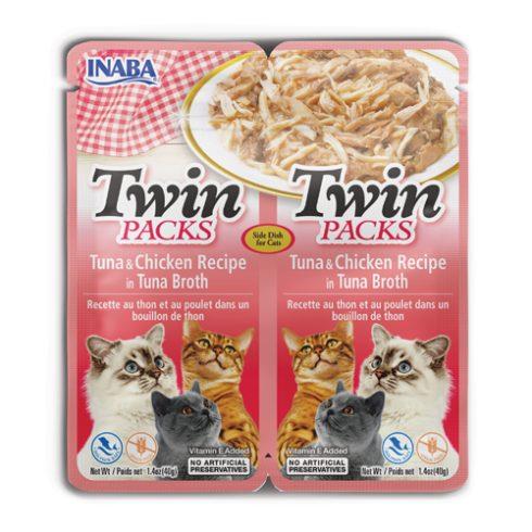 Inaba Twin Packs Tuna & Chicken Recipe in Tuna Broth 80g